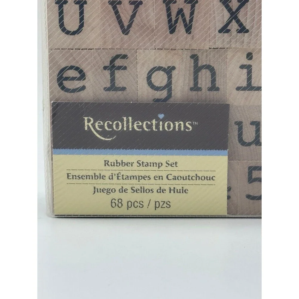 Recollections 68-piece Rubber Stamp Set uppercase lowercase numbers characters